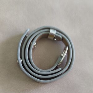 Gray Leather Men's Bracelet
